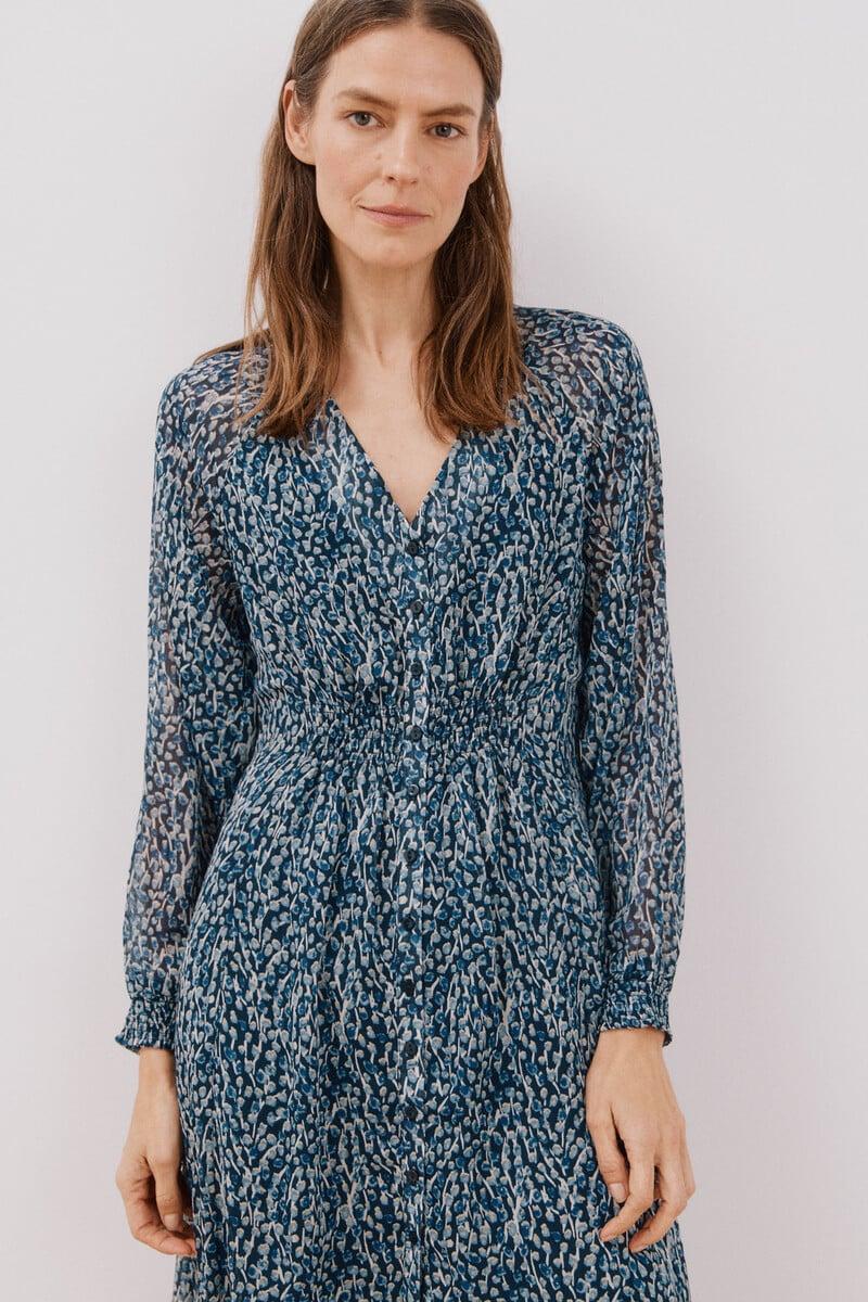 Cortefiel Vestido largo estampado Devoluciones gratuitas