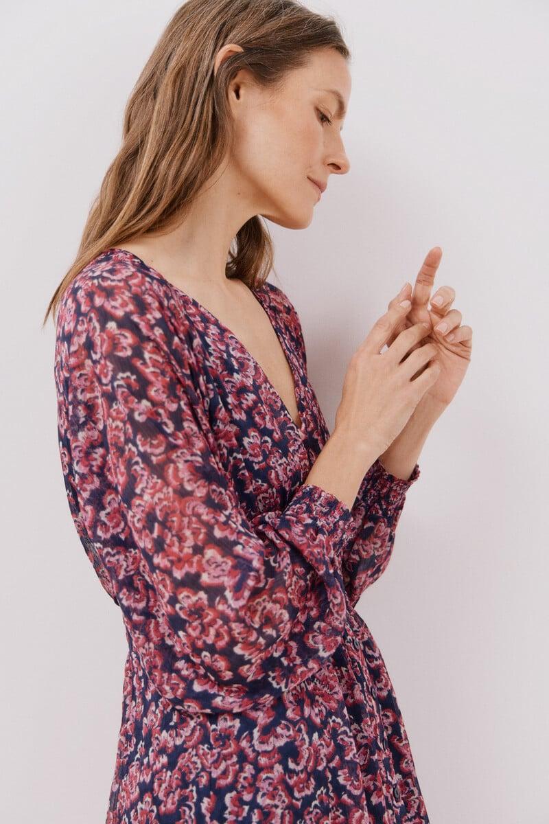 Cortefiel Vestido largo estampado Gran oferta
