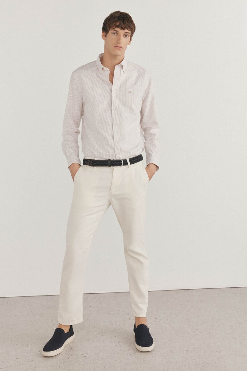 Cortefiel Camisa iconic oxford rayas Tienda de fábrica
