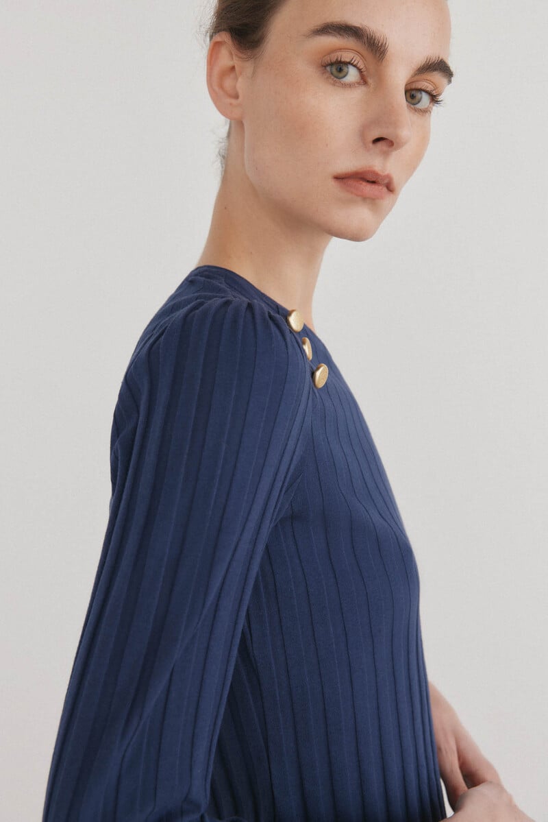 Cortefiel Camiseta básica botones En oferta