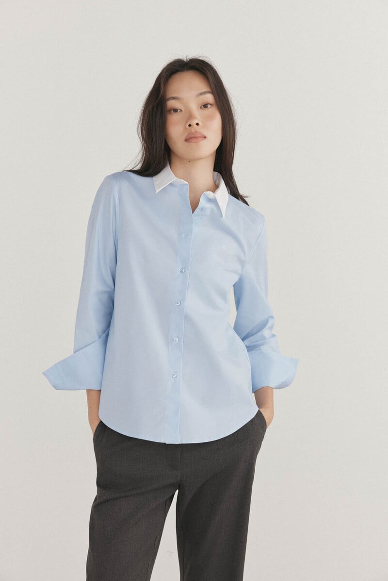 Cortefiel Camisa algodón básica ÚLTIMAS EDICIONES