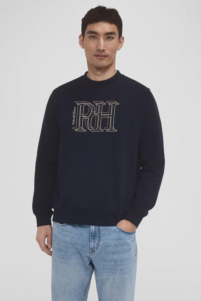Cortefiel Sudadera logo cuello caja Limitado a 3 días