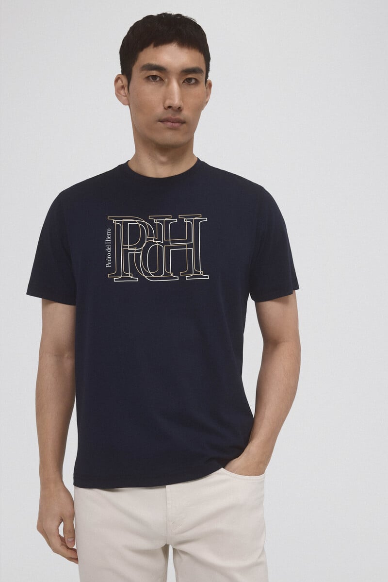 Cortefiel Camiseta logo grande Precios de Black Friday