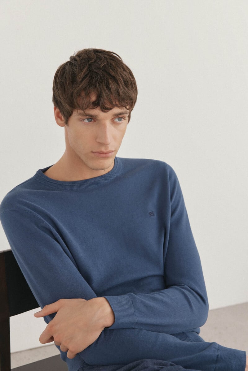 Cortefiel Jersey algodón premium cuello caja En oferta