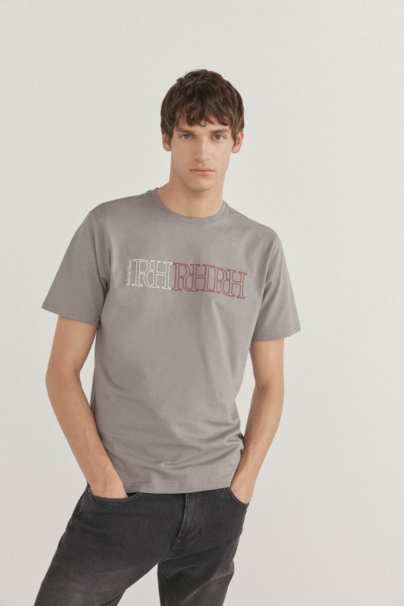 Cortefiel Camiseta logos estampados Descuentos del mes