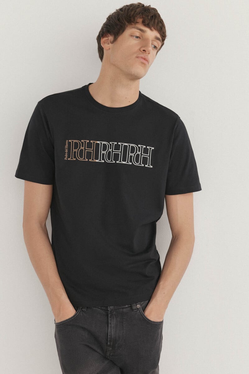 Cortefiel Camiseta logos estampados