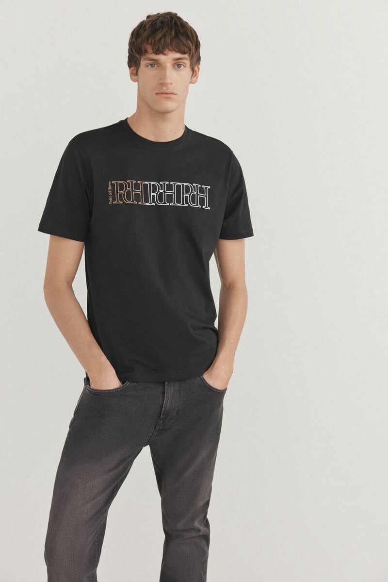 Cortefiel Camiseta logos estampados Descuento por venta flash