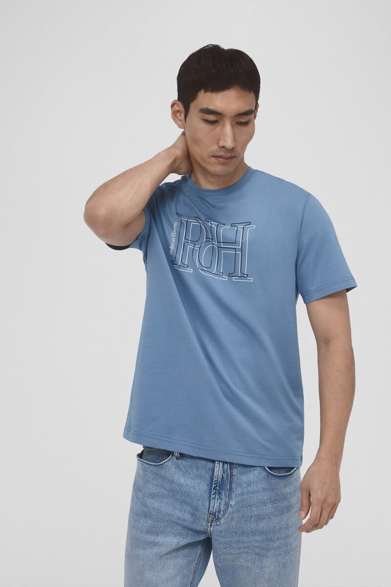 Cortefiel Camiseta logo grande Ofertas de temporada
