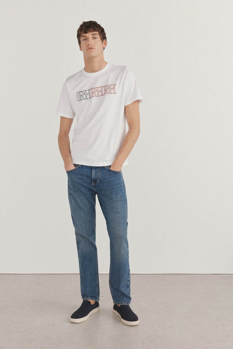 Cortefiel Camiseta logos estampados 2025