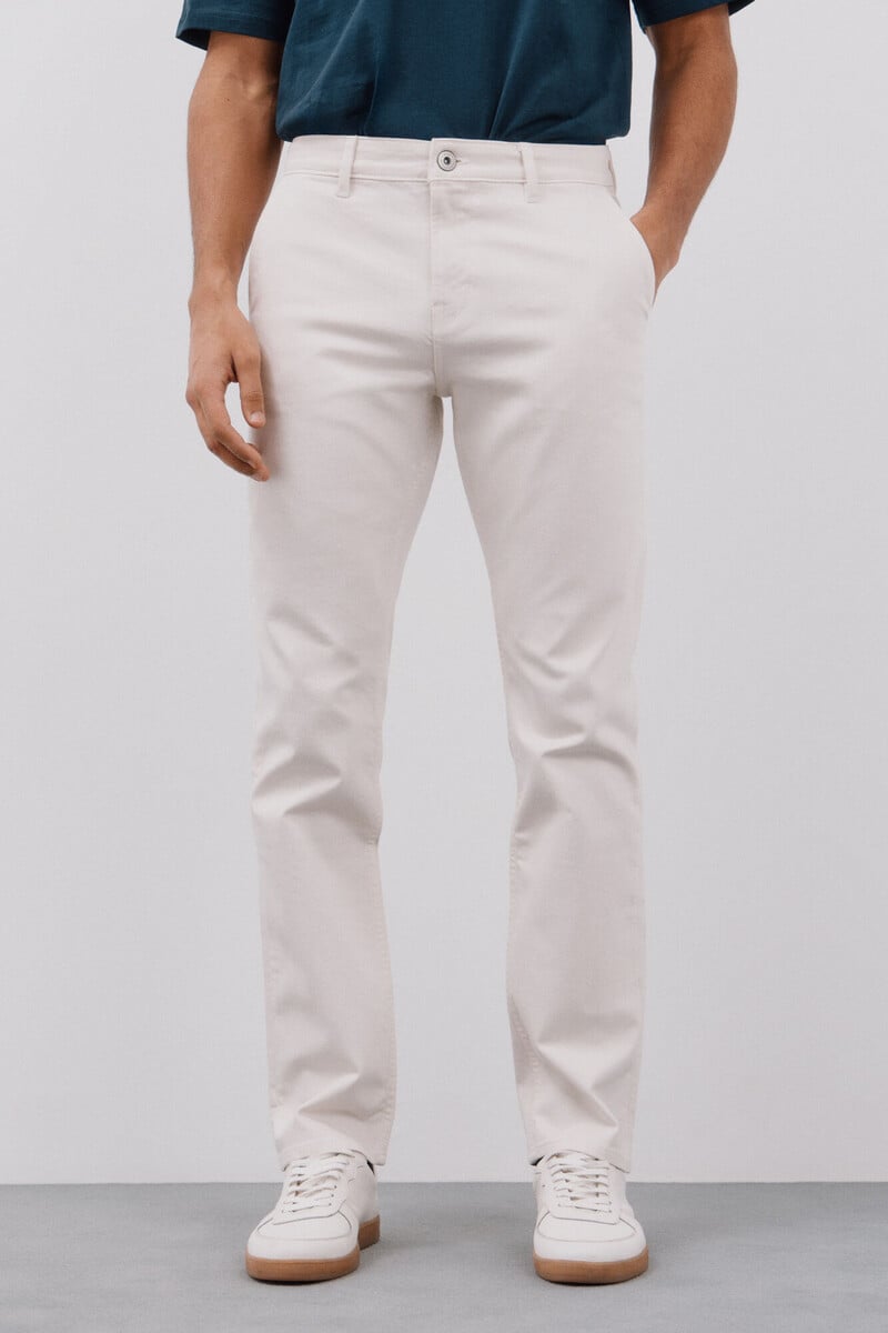 Cortefiel Pantalón 5 bolsillos color regular fit En línea