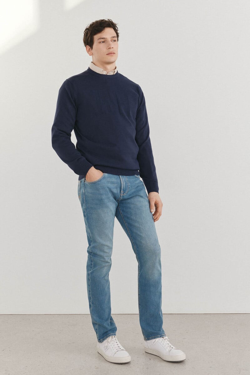 Cortefiel Jersey cuello redondo logo pecho Outlet online