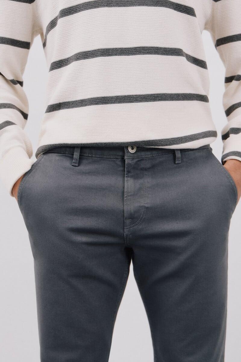 Cortefiel Pantalón 5 bolsillos color regular fit Rebajas
