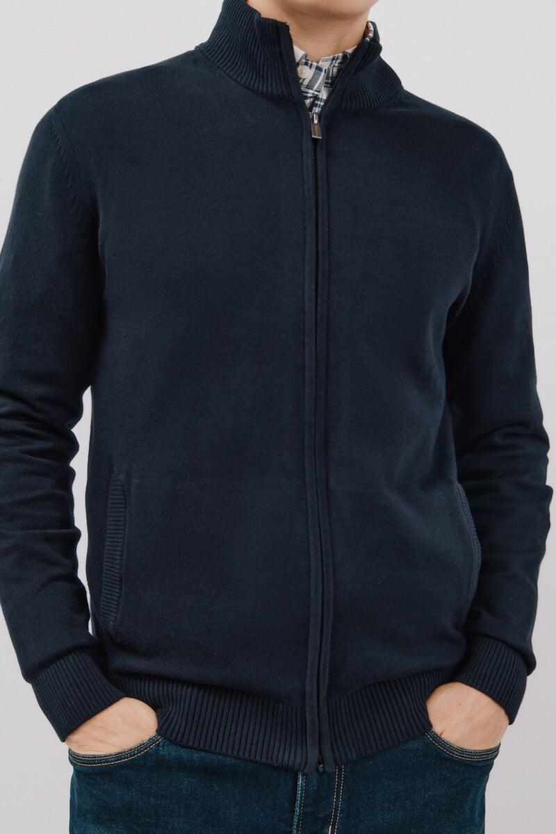 Cortefiel Cárdigan algodón cremallera básico Rebajas top