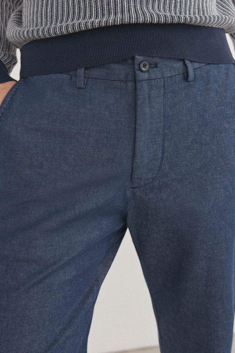 Cortefiel Pantalón chino vaquero regular fit Precio de fábrica