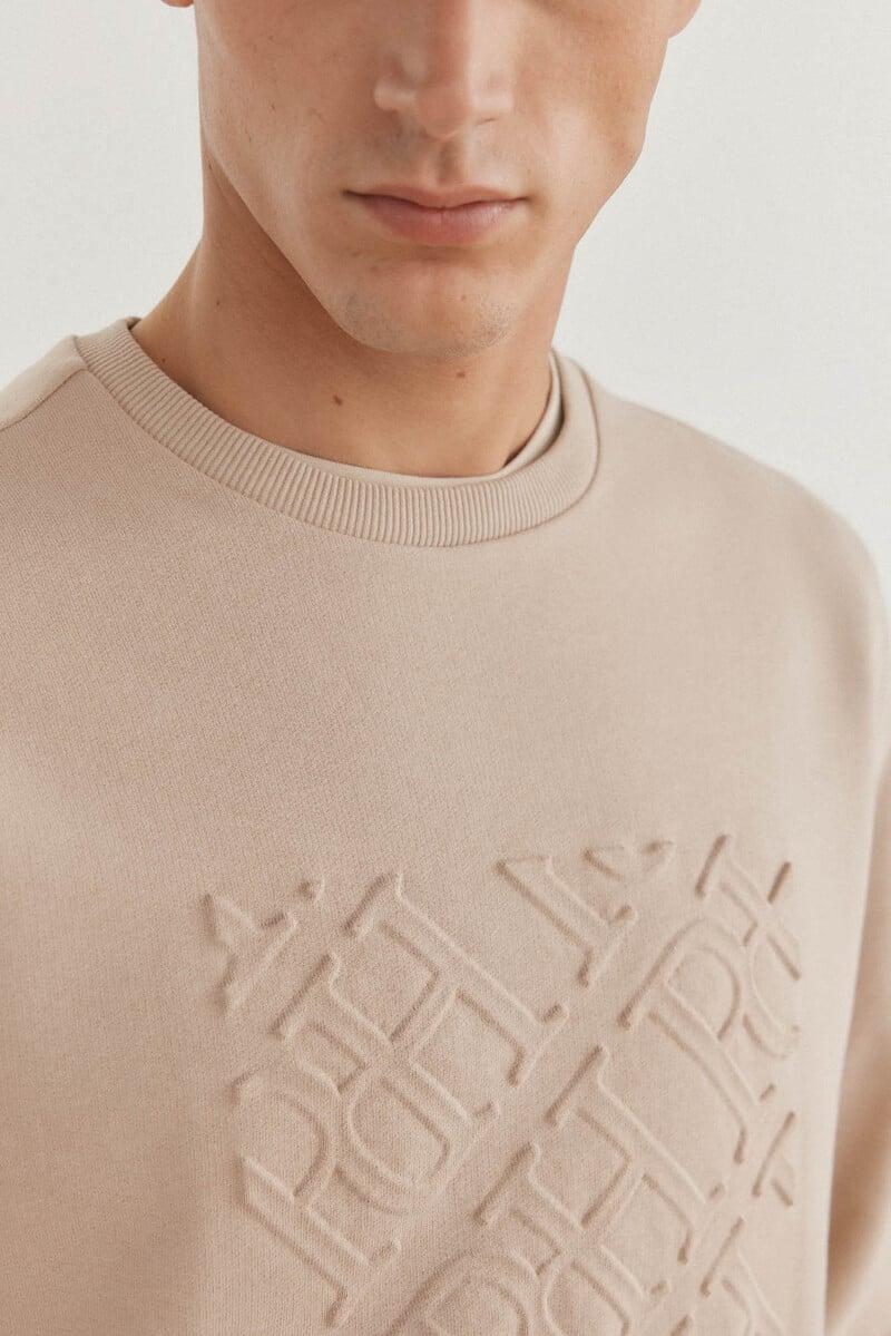 Cortefiel Sudadera logo cuello caja Venta caliente