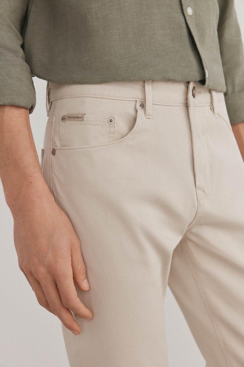 Cortefiel Pantalón 5 bolsillos color premium flex slim fit Envío gratis