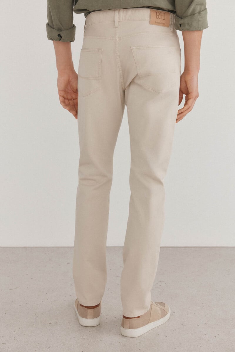 Cortefiel Pantalón 5 bolsillos color premium flex slim fit Envío gratis