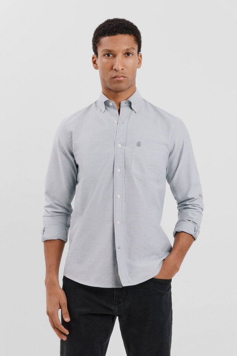 Cortefiel Camisa oxford liso Solo hoy