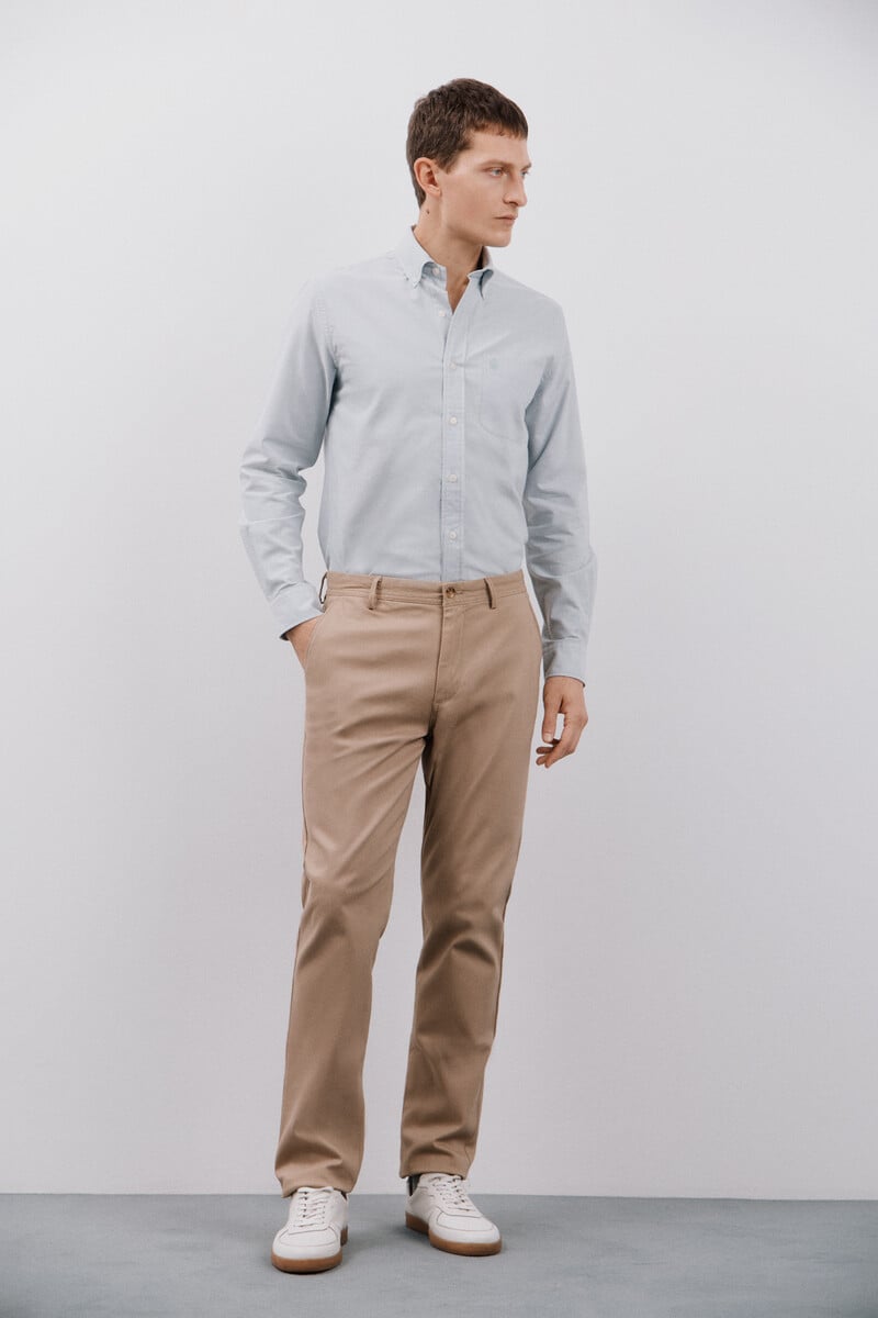 Cortefiel Camisa oxford liso Oferta especial de fábrica