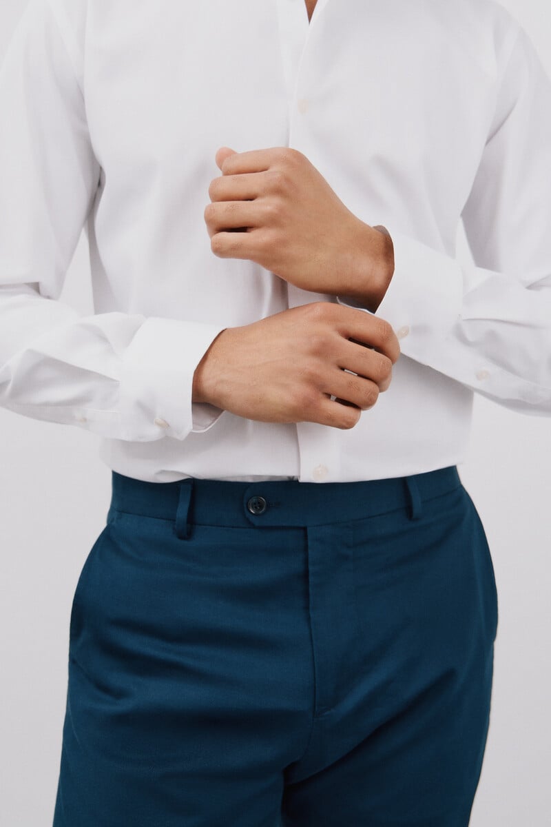 Cortefiel Camisa vestir lisa fácil plancha Envío internacional gratuito