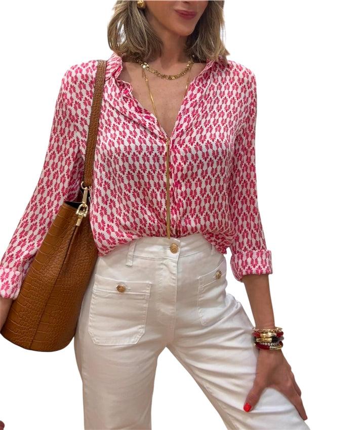 jolie jolie Camisa Alegra fucsia Envío internacional gratuito