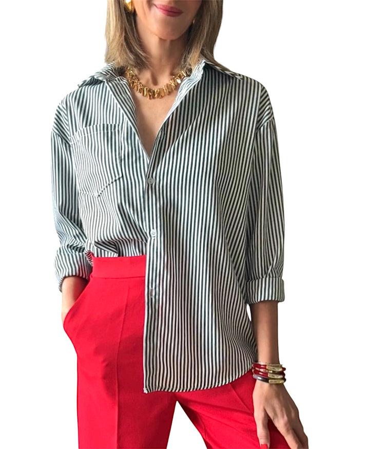 jolie jolie Camisa rayas blanco&negro Ahorra y exporta