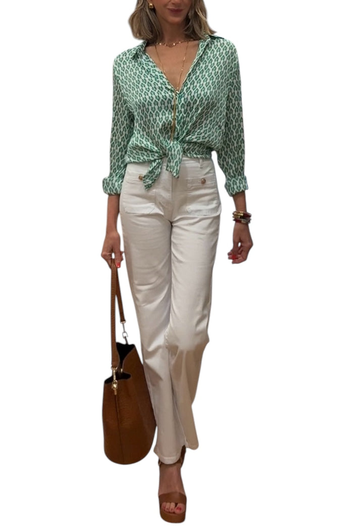 jolie jolie Camisa Alegra verde Precios de Black Friday