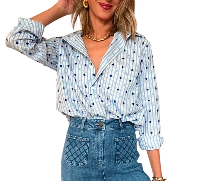 jolie jolie Camisa Leonor azul Libre de impuestos