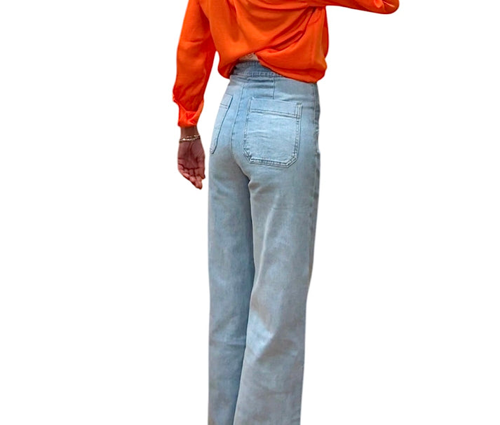 jolie jolie Denim wide azul claro Rebajas top