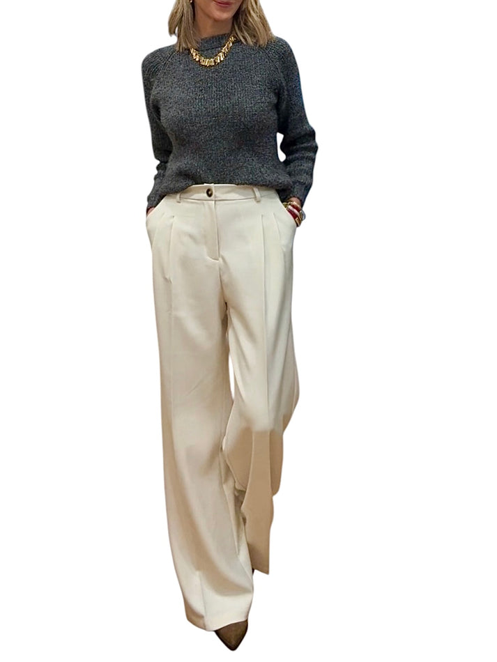 jolie jolie Pantalón pinzas blanco roto Envío gratis