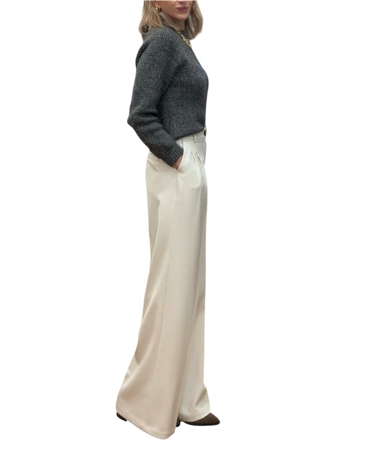 jolie jolie Pantalón pinzas blanco roto Envío gratis