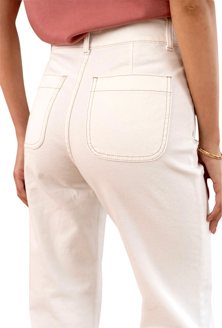 jolie jolie Pantalón denim bolsillos blanco roto Último día