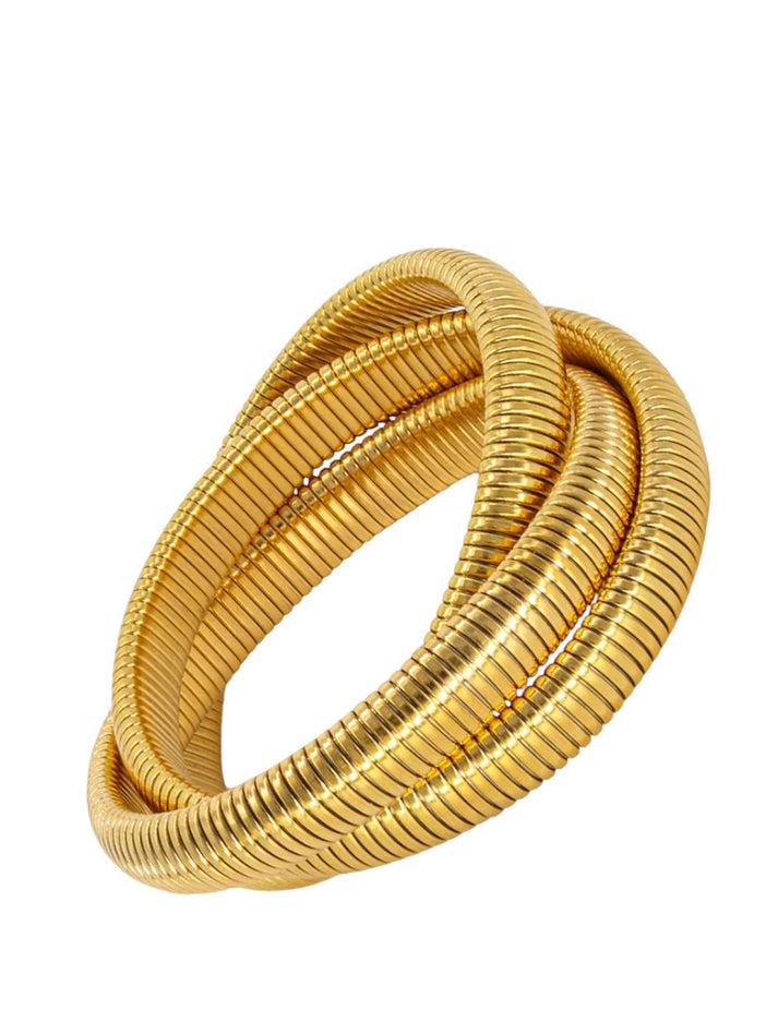 jolie jolie Pulsera triple dorada Liquidación