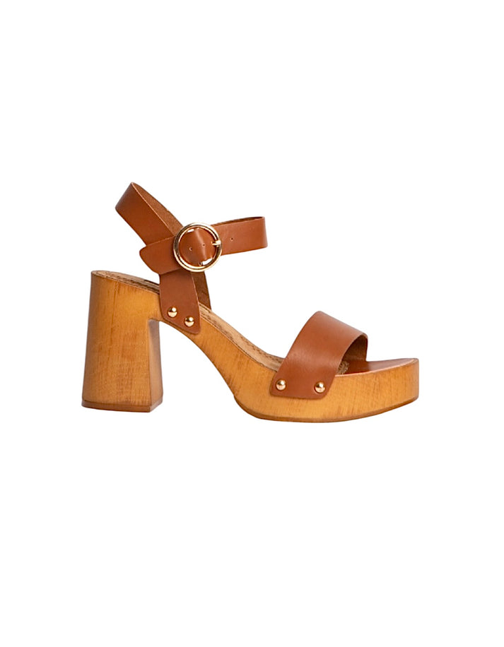 jolie jolie Sandalia tacón camel Grandes ahorros
