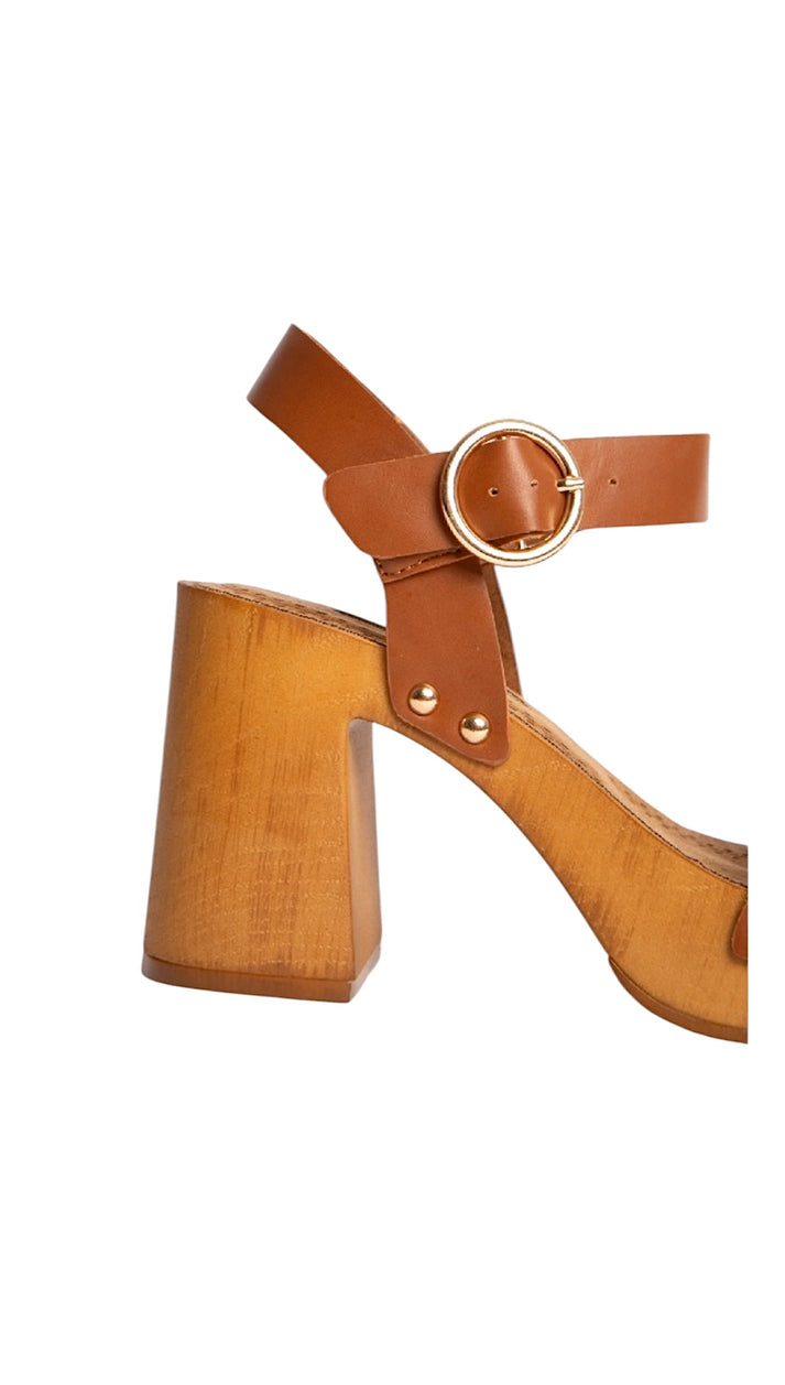 jolie jolie Sandalia tacón camel Grandes ahorros