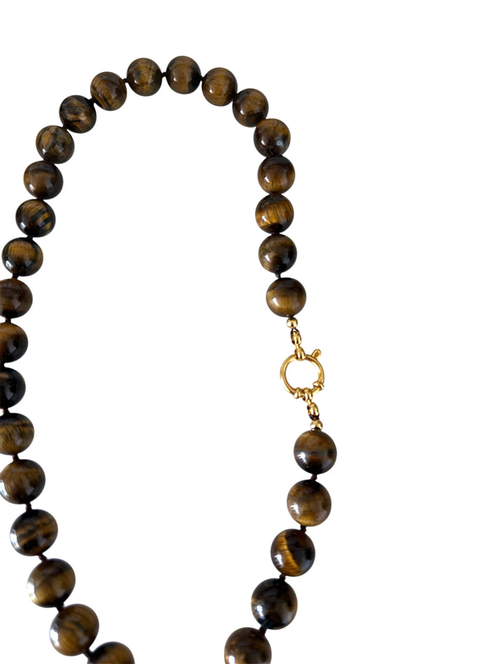 jolie jolie Collar piedras ojo de tigre Outlet