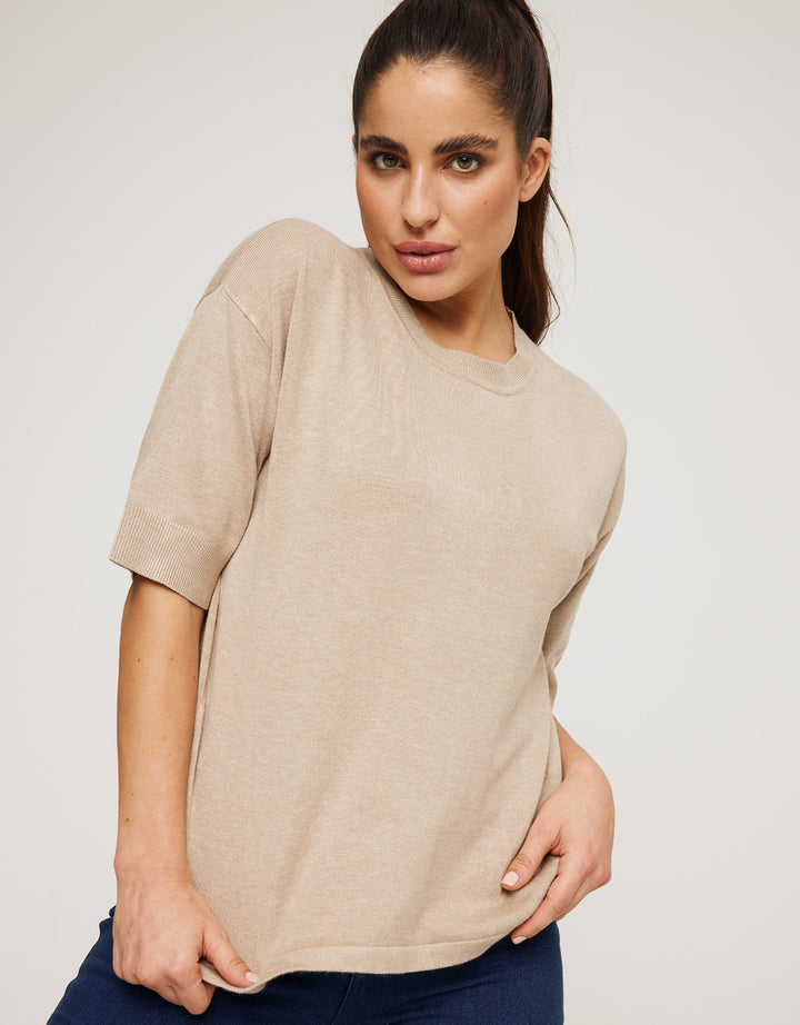 koala bay Jersey Manga Corta Beige - Krekla Grandes descuentos