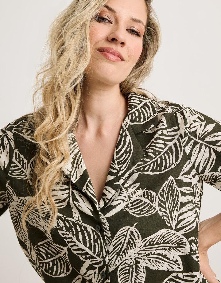 koala bay Camisa Manga Corta Verde - Bajita Rebajas baratas
