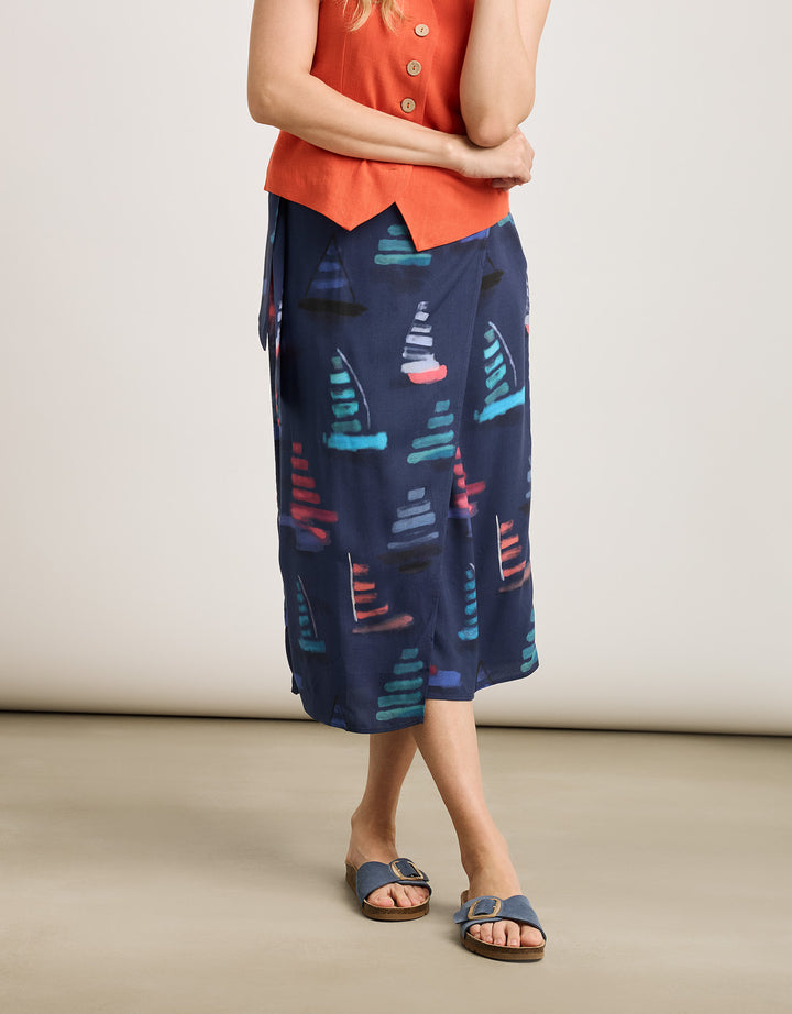koala bay Falda Midi Azul - Viden Descuento
