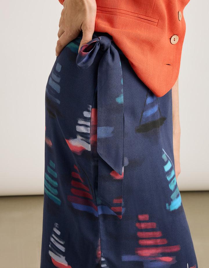 koala bay Falda Midi Azul - Viden Descuento