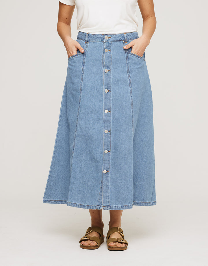 koala bay Falda Larga Denim - Jorta Tienda