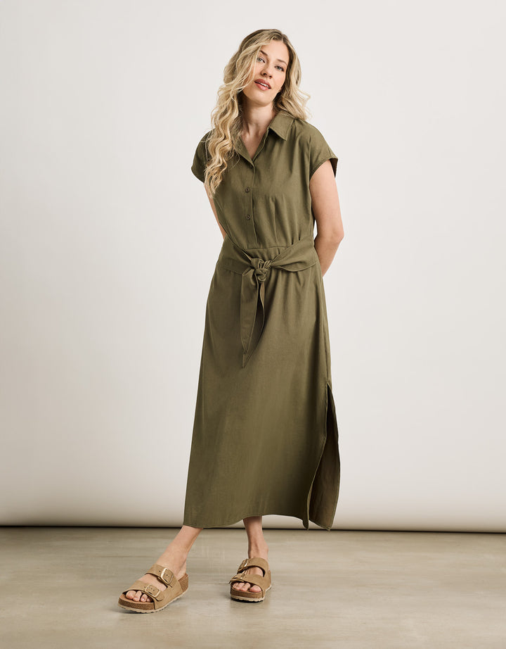 koala bay Vestido Midi Caqui - Veronique Envío gratis