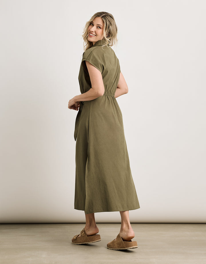 koala bay Vestido Midi Caqui - Veronique Envío gratis