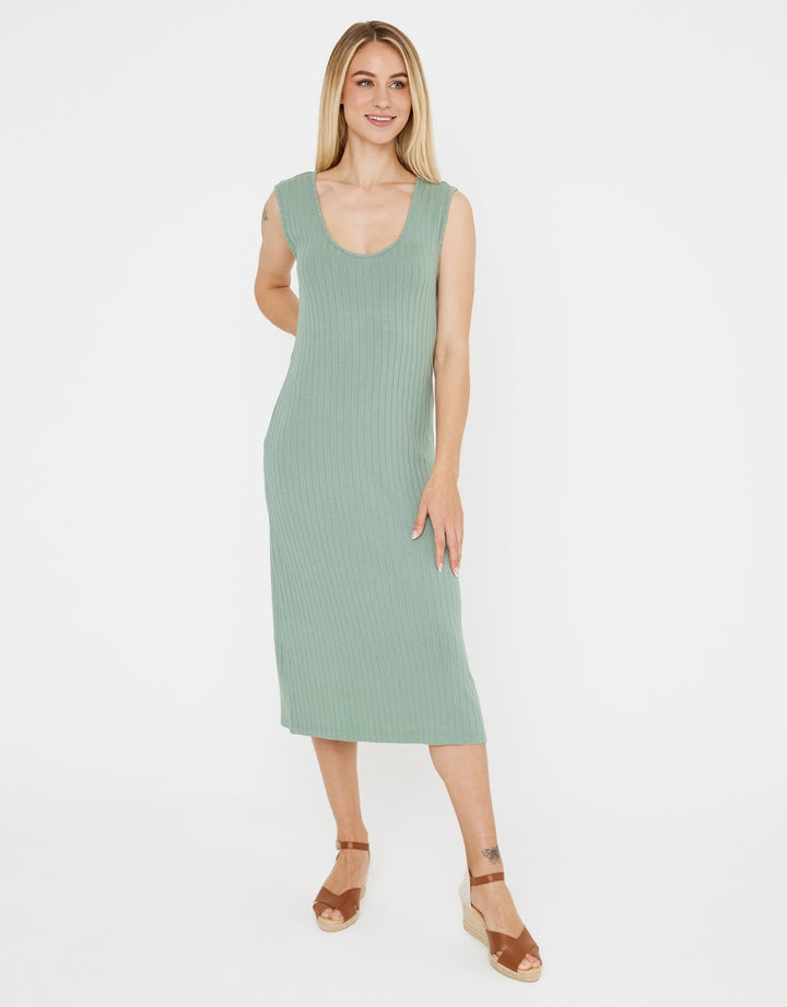 koala bay Vestido Midi Largo Cuello Redondo - Desita Solo queda un día