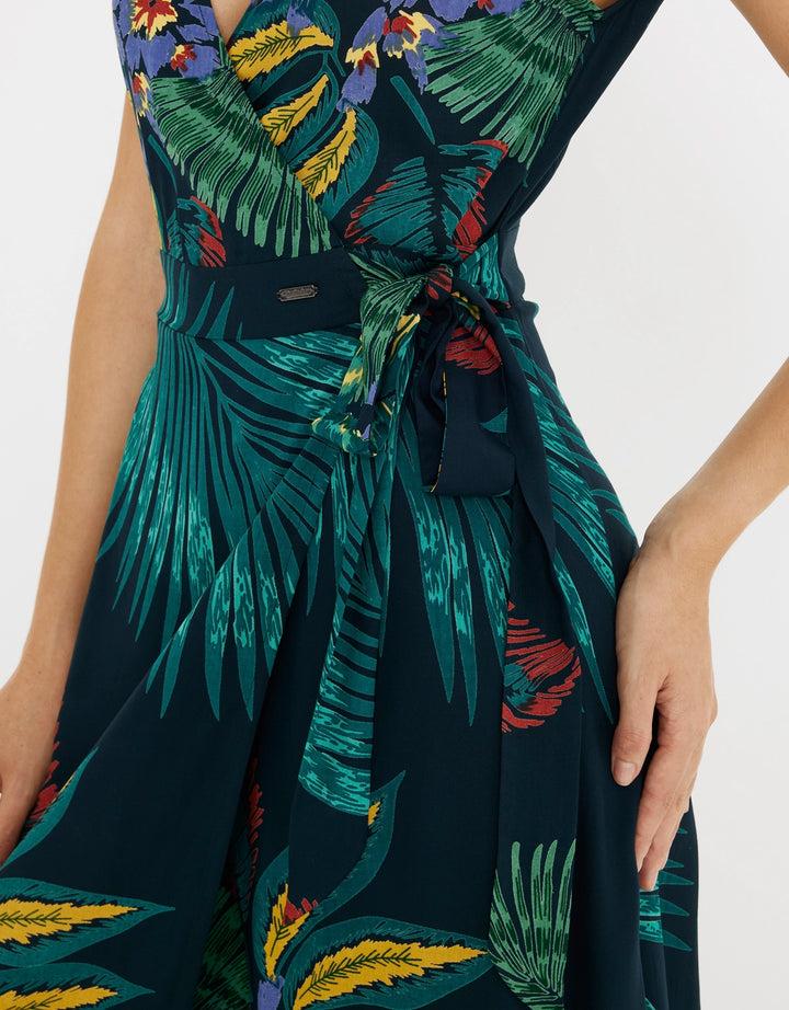 koala bay Vestido Largo Estampado Tropical Multicolor - Titania Tienda de fábrica
