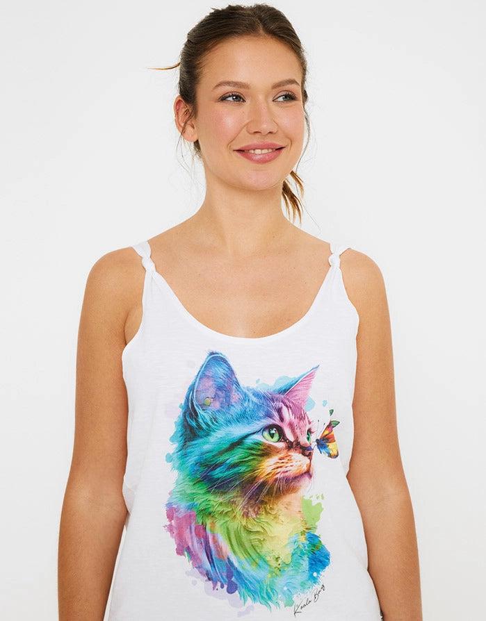 koala bay Camiseta Tirantes Gato - Demora Envío gratis