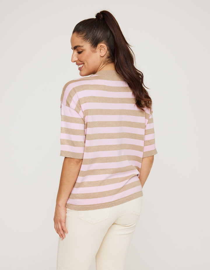 koala bay Jersey Manga Corta Rosa Rayas - Krekla COMPRAR AHORA