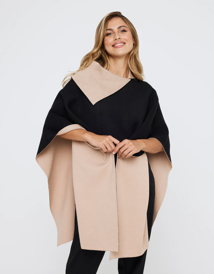 koala bay Poncho Abierto Beige - Samaris Liquidación