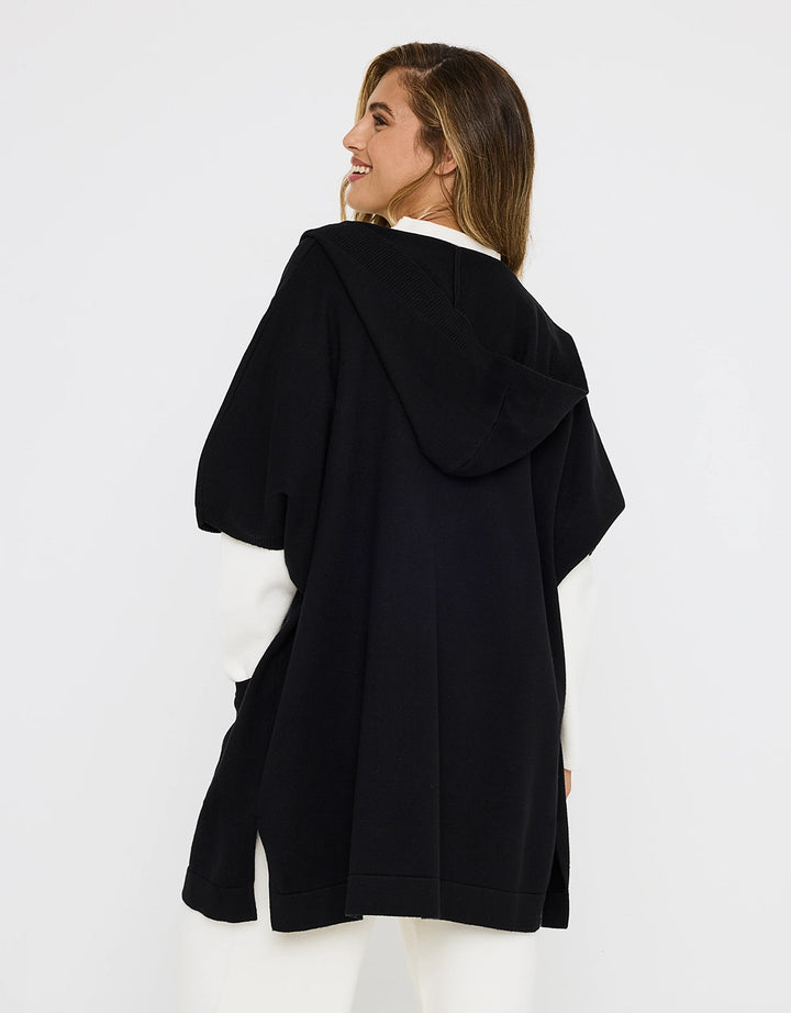 koala bay Poncho Abierto Negro - Alfonti Libre de impuestos