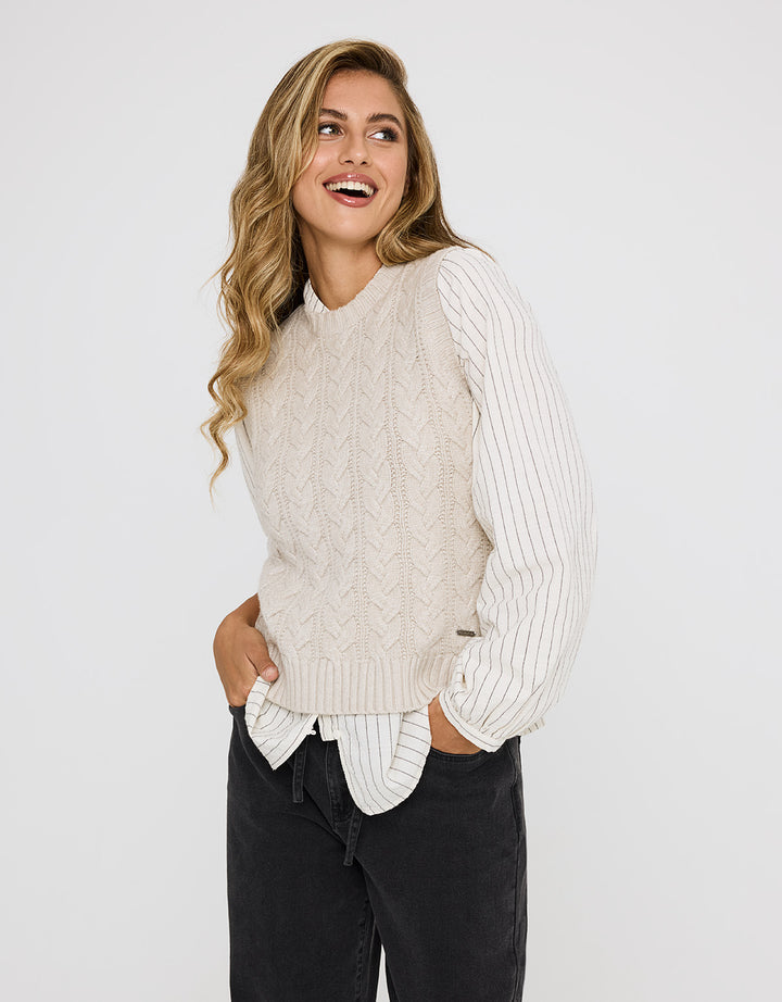koala bay Chaleco Punto Grueso Beige - Alpica Descuentos del mes